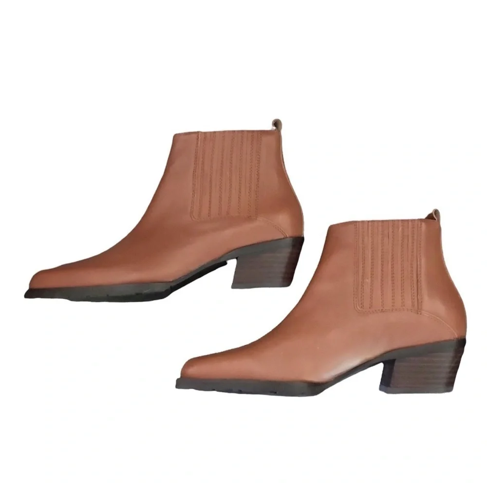 Revolve Alias Mae Tan Maja Leather Pull On Ankle Boot - Picture 6 of 16